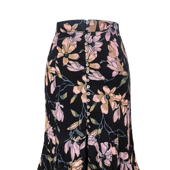 Free People Smooth Sailing Maxi Skirt- Onyx Combo - Picture 6 of 6